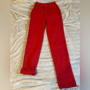 Vintage 90’s Roper red straight leg jeans, size 0/24, in good condition